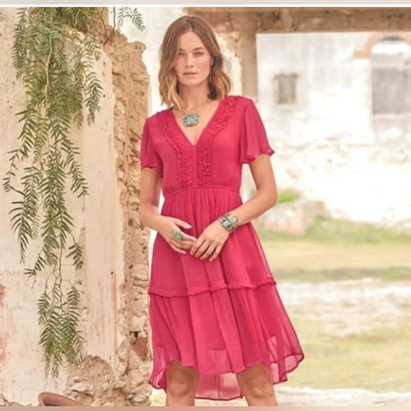 Sundance Monaco V Neck Meet up  Dress - Picture 1 of 13